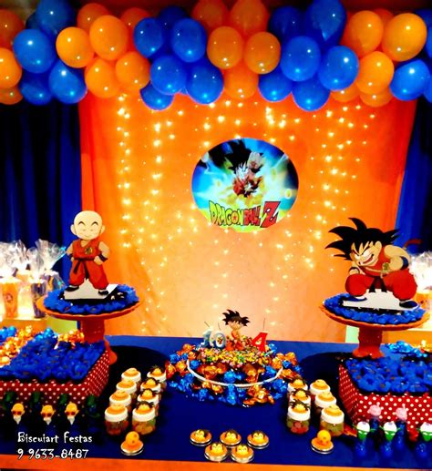 Battle of gods, trunks wears overalls and a blue undershirt with maroon wristbands. Pin by Carolina Bcornieles on Cumple goku | Ball birthday, Ball birthday parties, Goku birthday