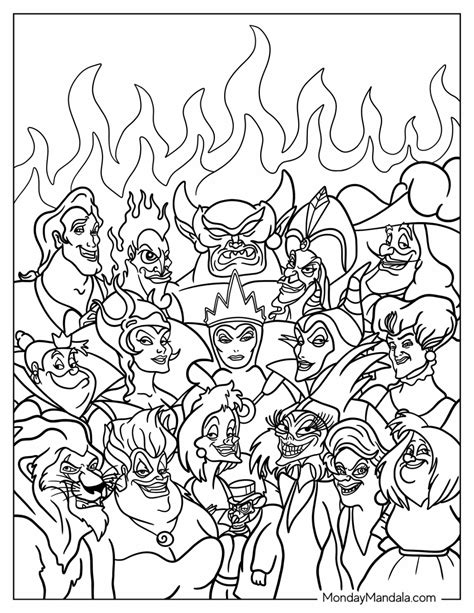 Disney Villains Coloring Pages Online Educative Print Vrogue Co