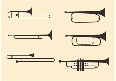 Brass Musical Instrument Vectors Download Free Vector Art Stock