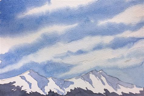 How To Paint Wispy Cirrus Clouds Watercolor Clouds