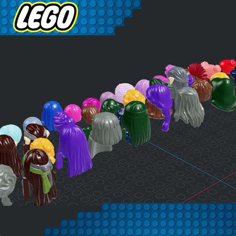 Stl File Lego Minifigures Hair・3d Printable Model To Download・cults