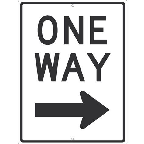 One Way With Right Arrow Graphic Sign Tm511k
