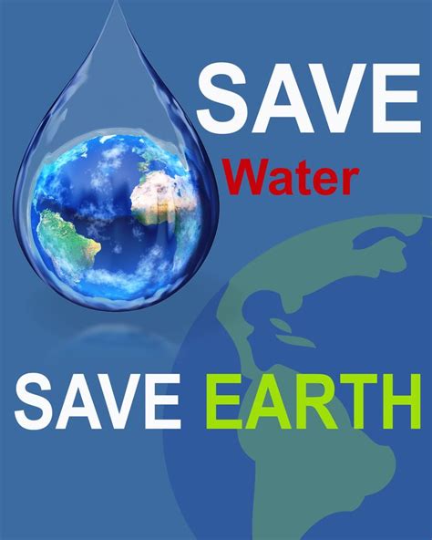 A Public Service Message Poster For Save Water On The Earth Save