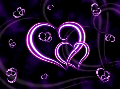 Purple Hearts Screensavers Wallpaper All Hd Wallpapers