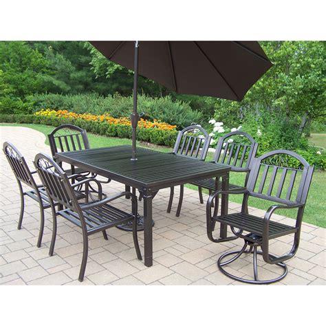 Within patio dining sets, the. Oakland Living Corporation Hometown 9-Piece Outdoor Dining ...