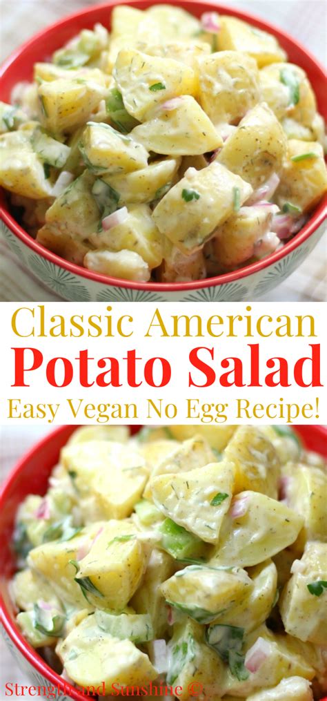 Classic Vegan American Potato Salad Gluten Free Potato Salad Recipe Egg Free Potato Salad