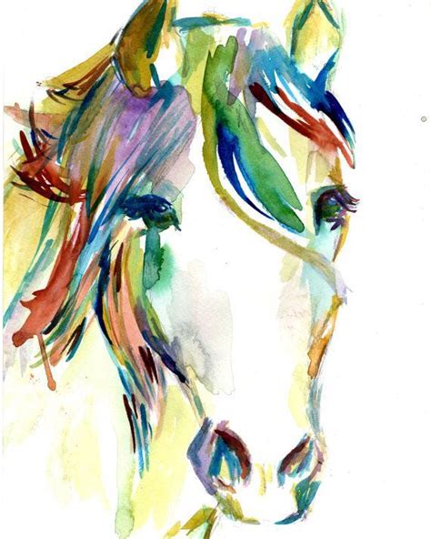 Watercolor Horse Art Byjessbuhman Watercolor Horse Painting