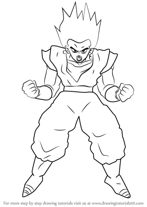How To Draw Vegito From Dragon Ball Z Dragon Ball Z Step By Step