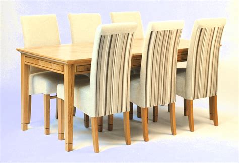 1 foot distance from chair seat to table top. Oak Extending Dining Table & 6 Chairs