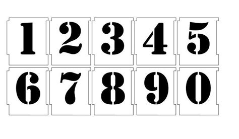 Number Stencils Airbrush Stencils Number Templates 15mm 0 9 Stencil