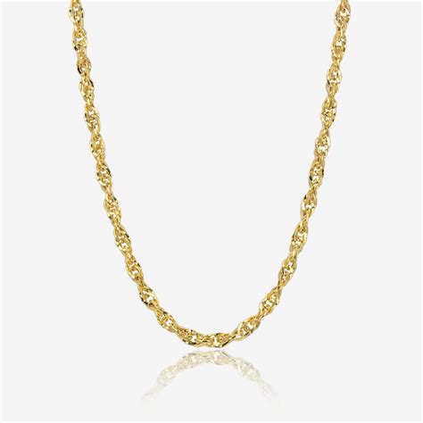 By clicking create alert you accept the terms of use and privacy notice and agree to receive newsletters and promo offers from us. 9ct Gold 20 inch Singapore Style Chain