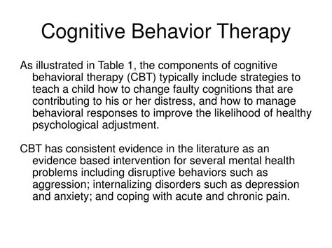 Ppt Cognitive Behavior Therapy Powerpoint Presentation Free Download