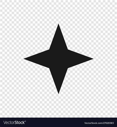 4 Point Classic Star Royalty Free Vector Image