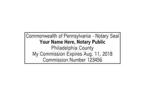 Custom Pennsylvania Notary Stamp Notary Net