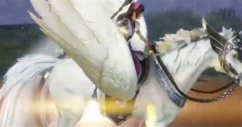 Oichi Riding An Beautiful White Pegasus Warriors Orochi Photo