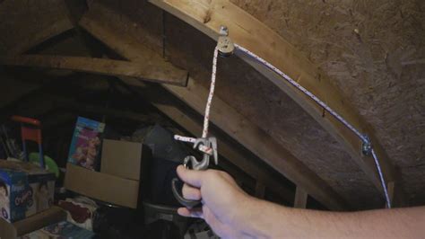 You want to get rid of old boxes or heavy items and put them in your attic. DIY Attic Pulley System! (10.3.2015 Day #58) - YouTube