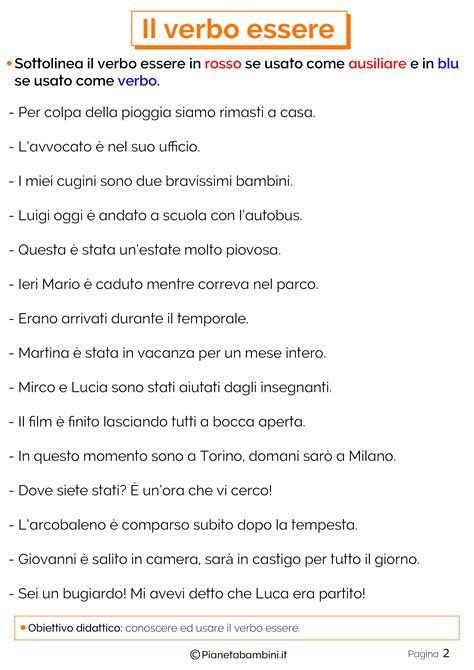Inoltre, poiché i tempi composti si formano con i verbi ausiliari essere e avere e la forma passiva si costruisce con le voci del verbo essere, in apertura sono fornite anche le tabelle relative alla coniugazione dei verbi ausiliari. Il Verbo Essere: Esercizi per la Scuola Primaria | Lezioni ...