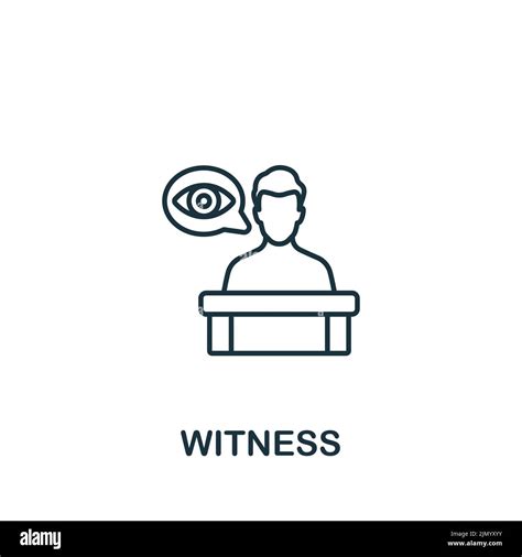 Witness Icon Monochrome Simple Line Crime Icon For Templates Web