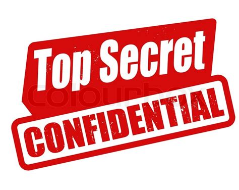 Top Secret Confidential Grunge Rubber Stock Vector Colourbox