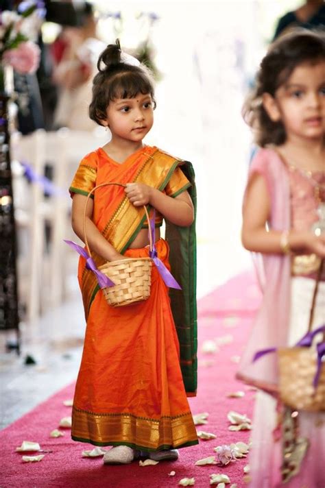 Cute Little Girl In Indian Wear South Indian Bride