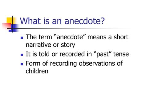 What Does Anecdotal Example Mean Mastery Wiki