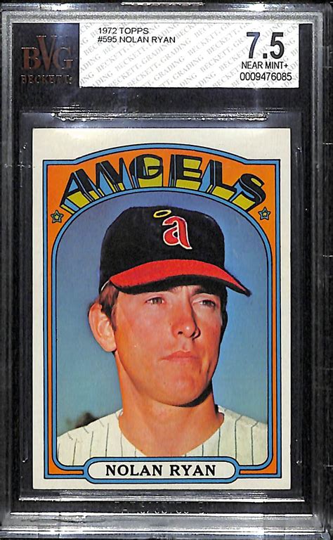 Mar 29, 2018 · nolan ryan/jerry koosman, 1968 topps // $612,359 like the rose rookie card, this nolan ryan/jerry koosman combo piece was rated a perfect 10 and was rewarded with $612,359 at auction, far higher. Lot Detail - 1972 Topps #595 Nolan Ryan Card BVG 7.5