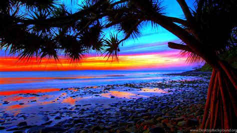 Tropical Beach Sunset Wallpapers 09 Hd Desktop Wallpapers
