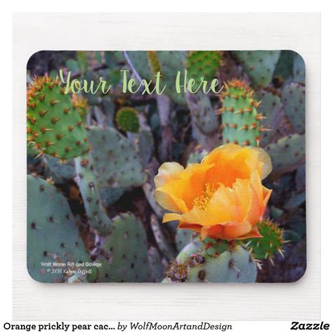 Okay so i got this miny cactus for my bedroom, my room is really hot and dry pretty much all year. Orange prickly pear cactus blossom photo mouse pad ...