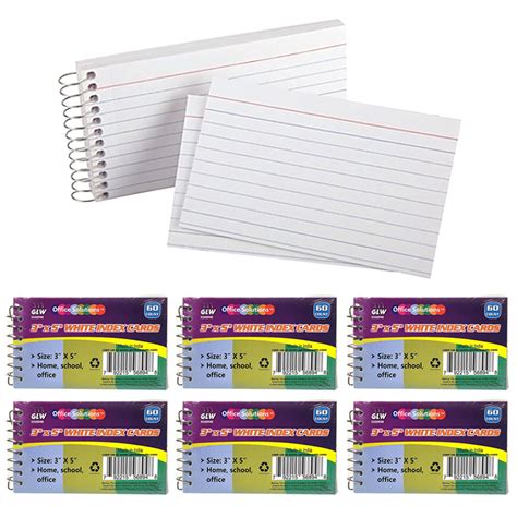 Hamelin index cards flash 2.0 flash cards, 3x5 index cards 80ct white. 6 Pk Spiral Bound Index Cards 3" X 5" Ruled 60Ct White ...