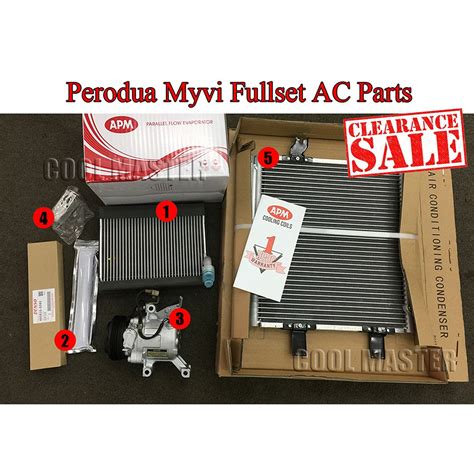 Perodua Myvi Kancil Kelisa Kenari Viva Fullset Aircon Parts 5 Parts