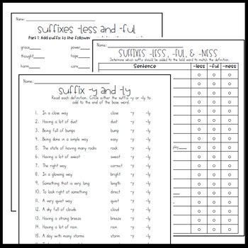 Prefixes And Suffixes Practice Worksheets By Lattes And Lesson Plans