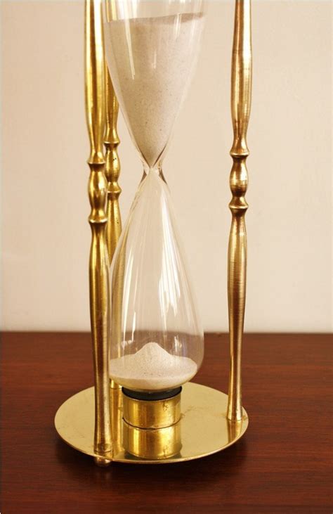 Large Vintage Brass Hourglass 45 Minutes Etsy