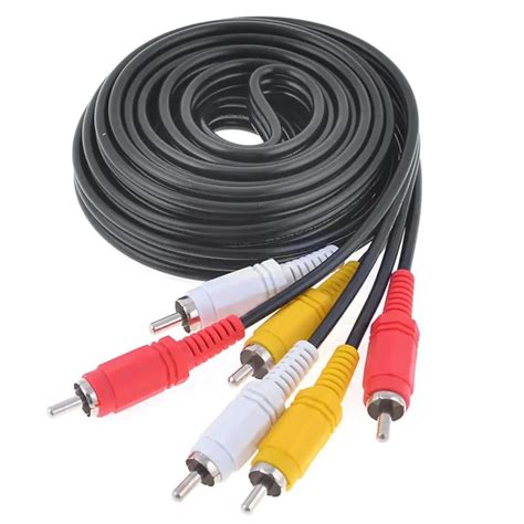 Hot Selling New 10ft Triple 3 Male Rca Composite Audio Video Dvd Tv