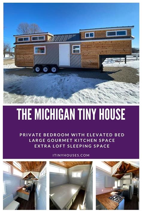 The Michigan Tiny Home Features A Luxury Kitchen And Private Bedroom