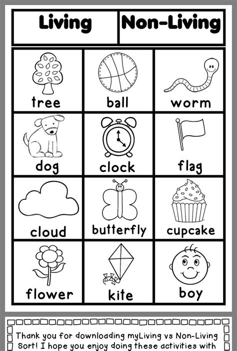 Science For First Grade Worksheet