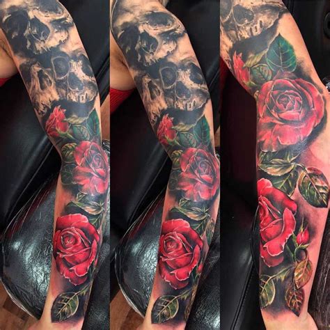 Top Best Rose Sleeve Tattoo Ideas Inspiration Guide