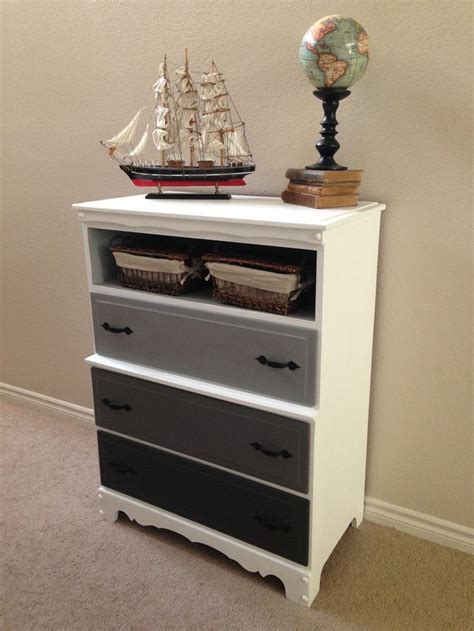 Vintage Grey Ombré Dresser For A Playroom Custom For A Client
