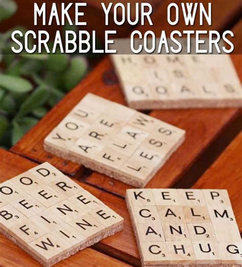 How To Make Coasters Out Of Scrabble Pieces Scrabble Coasters
