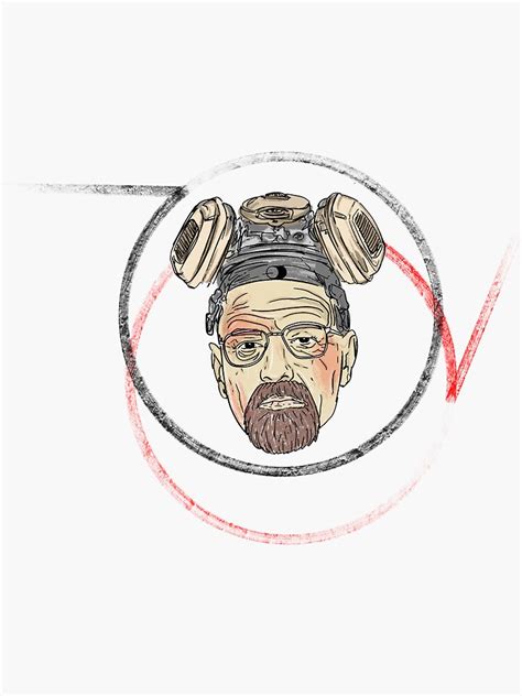 Breaking Bad Walter White Drawing Sticker For Sale By Thedesignbob