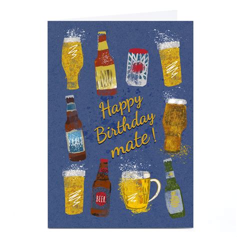Buy Personalised Lindsay Loves To Draw Birthday Card Beers Mate For