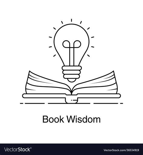 Book Wisdom Royalty Free Vector Image Vectorstock
