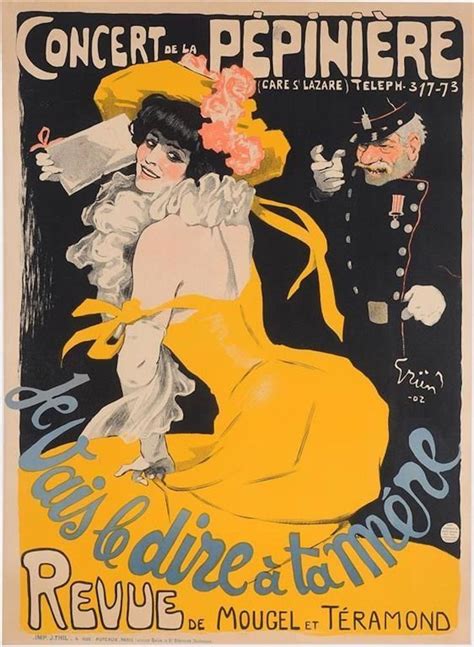 Sold At Auction Jules Alexandre Grün Original Vintage French Poster Je Vais Le Dire A Ta