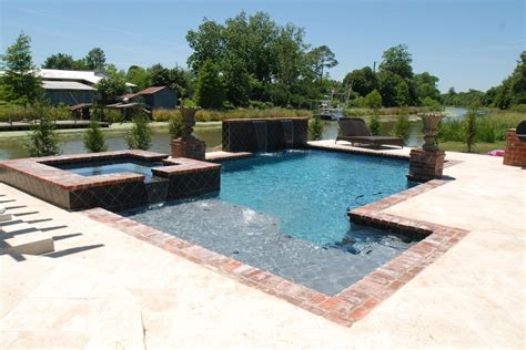 Brick Backyard Living Pools