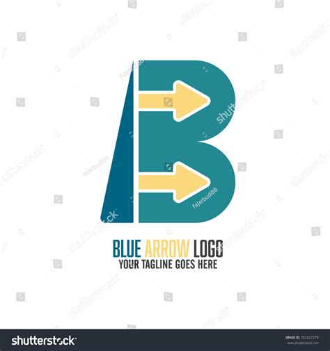 Blue Arrow Logo Vector Stock Vector Royalty Free 703327279 Shutterstock