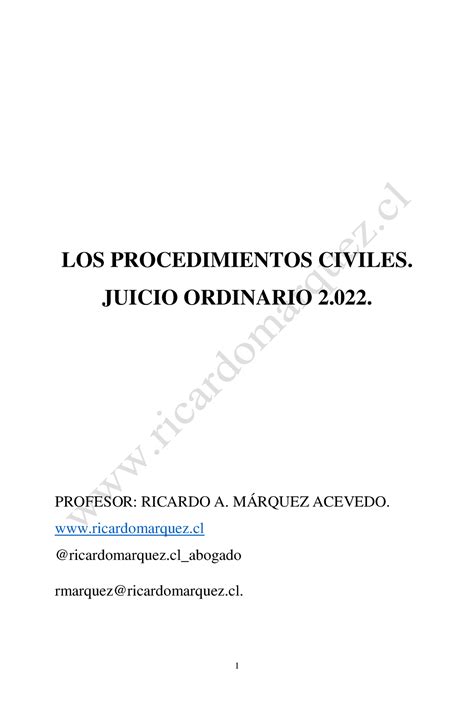 Juicio Ordinario 2 Derecho Procesal Juicio Ordinario De Mayor Cuantia