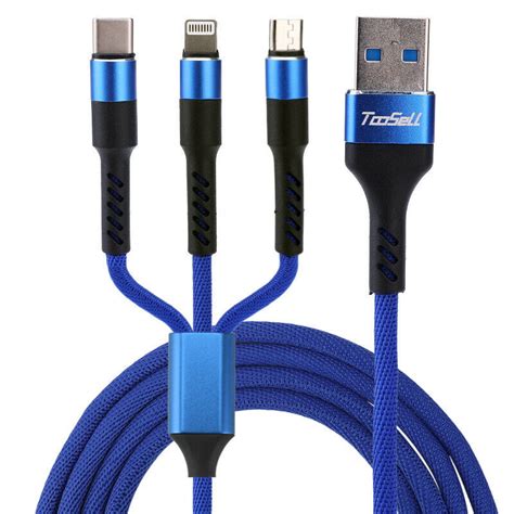 Universal Multi 3in1 Usb Charging Cord Cable Iphonemicro Usbtype C