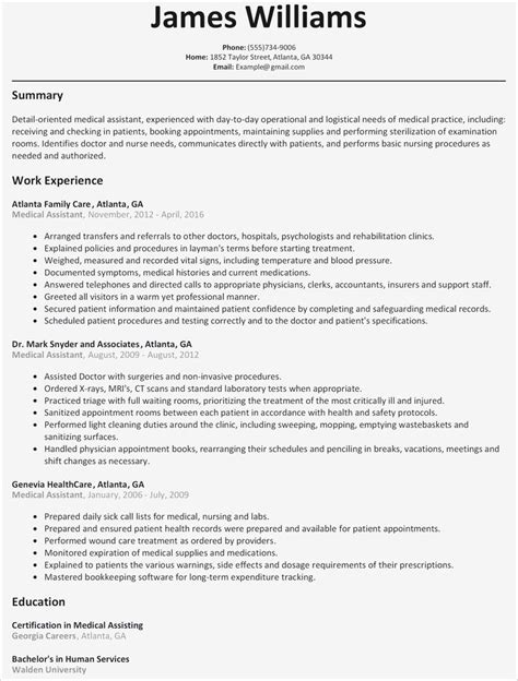 Such a letter is typically written by someone in a medical practice who has supervised and observed the quality of work done by the medical assistant. Physician assistant Resume Examples 9 Certified Medical assistant Resume Template Examples Print ...
