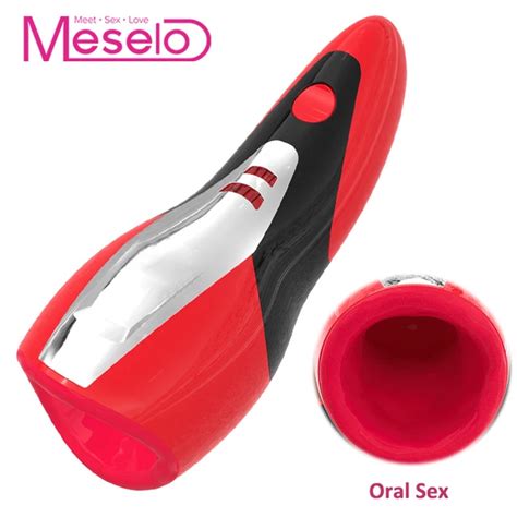 Meselo Male Masturbator Oral Sex Toys For Men App Remote Control 20 Modes Vibrator Intelligent