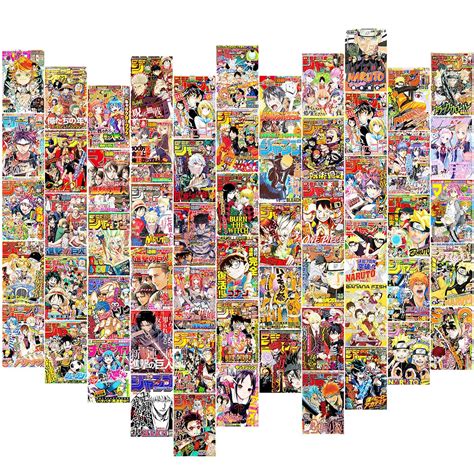 Buy Zjnb 60pcs Anime Room Decor Anime Manga Wall Anime Magazine