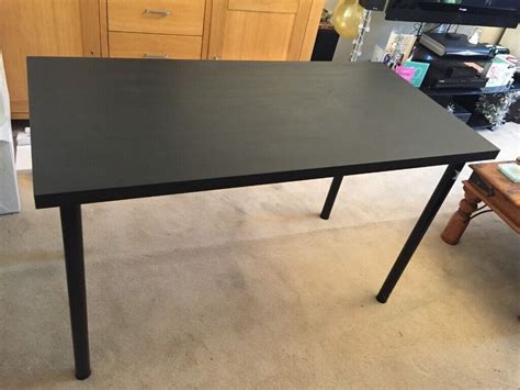 Black Ikea Adils Linnmon Table Desk 120cm By 60cm Black Top And Legs